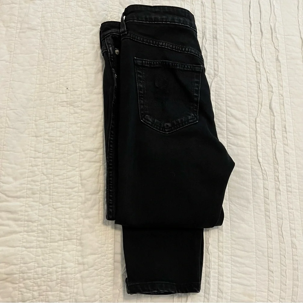 AMO X REVOLVE HIGH RISE TWIST SKINNY JEANS SIZE 28 black magic